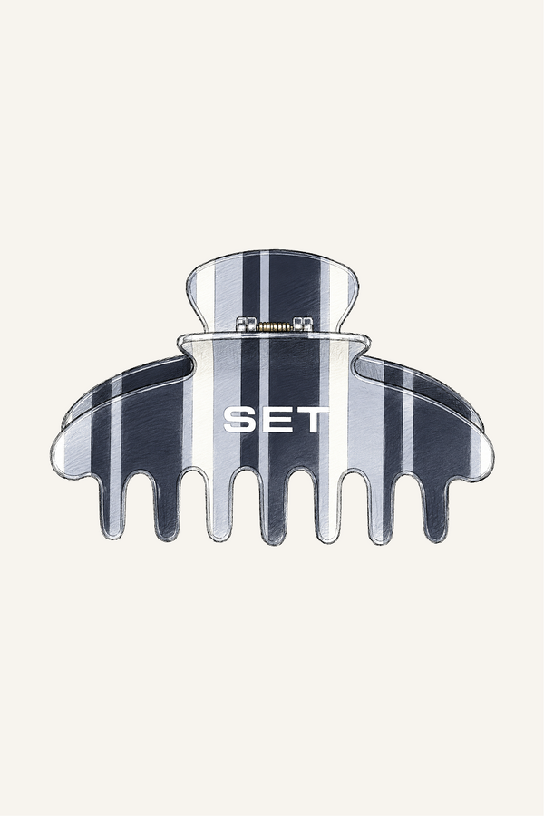SET STRIPE CLAW CLIP - BIRDIE