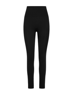 Black leggings on a white background