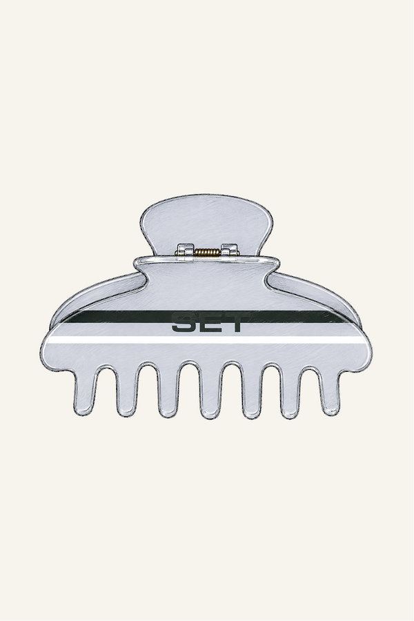 SET STRIPE CLAW CLIP - CADDIE