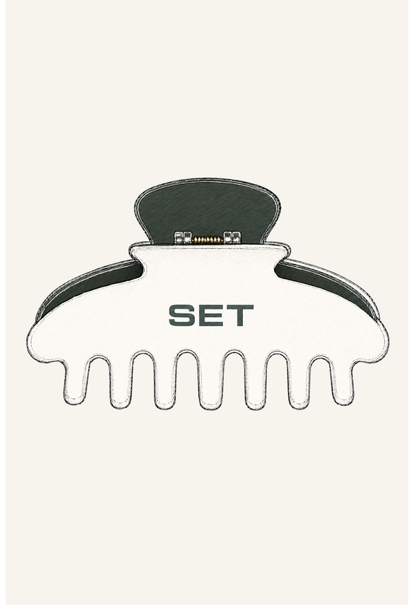 SET COLOR BLOCK CLAW CLIP - COURTSIDE