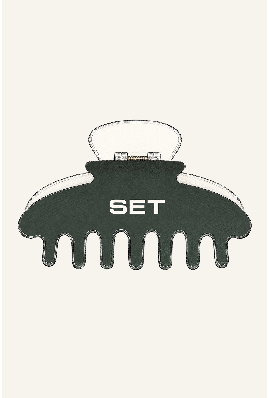 SET COLOR BLOCK CLAW CLIP - COURTSIDE