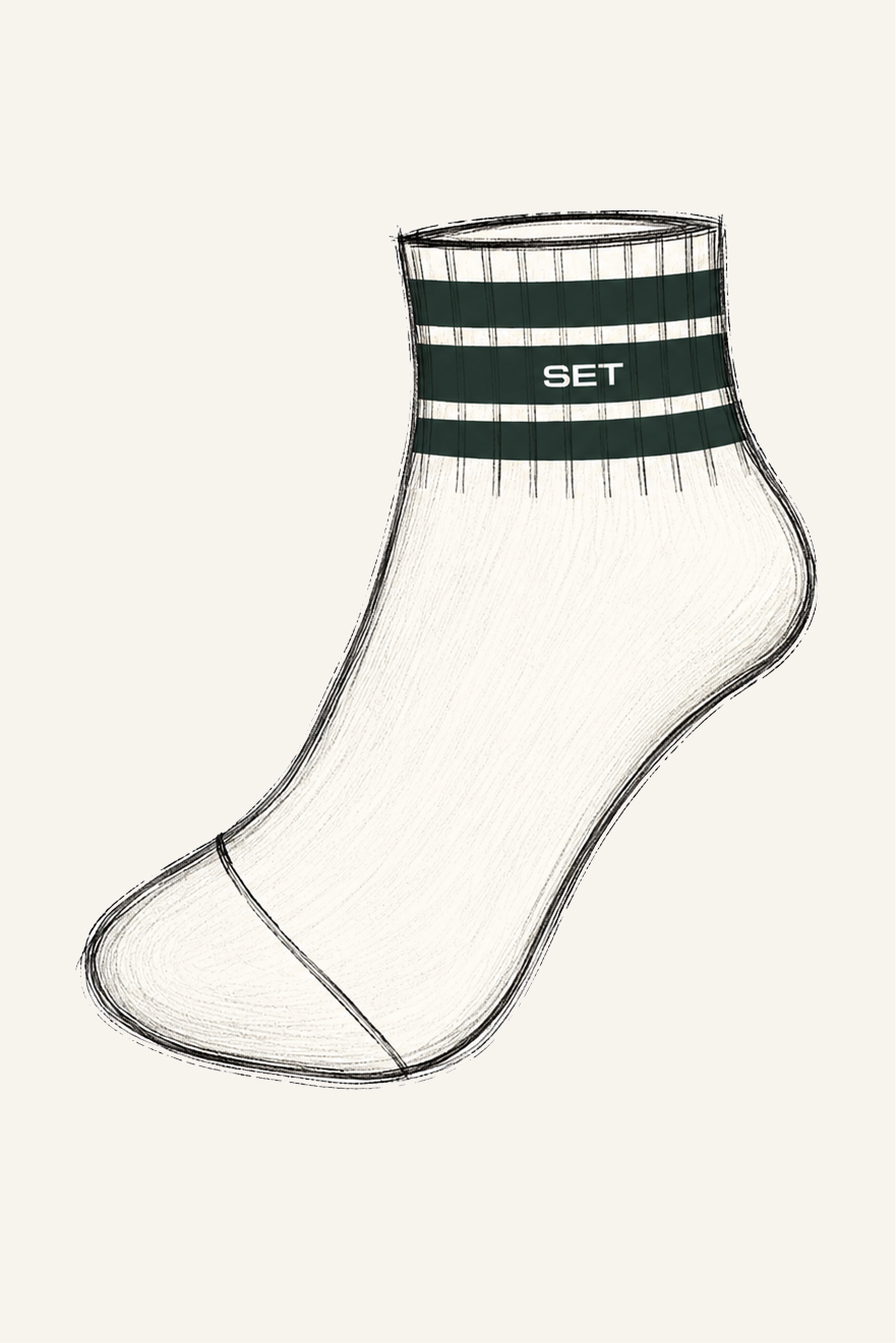 SET STRIPE SHORTY SOCKS - COURTSIDE