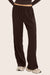 SET™ HEAVY COTTON EASY PANTS IN ESPRESSO <model-info>Olivia wears a size XS and is 5’10", 22" waist, 28" bust,  32AA bra.</model-info>