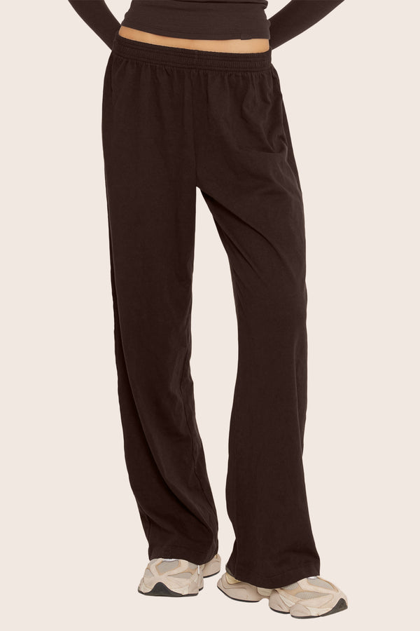 SET™ HEAVY COTTON EASY PANTS IN ESPRESSO 