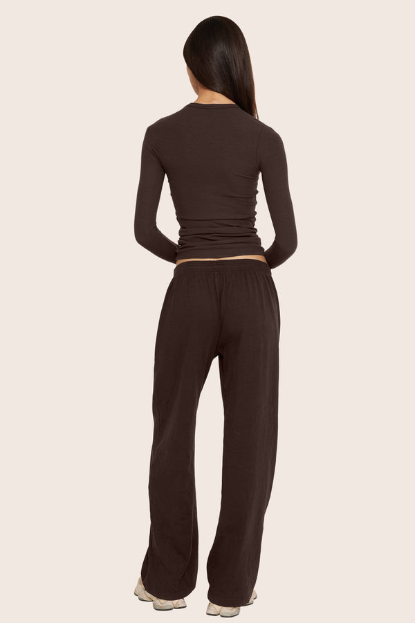 SET™ HEAVY COTTON EASY PANTS IN ESPRESSO 