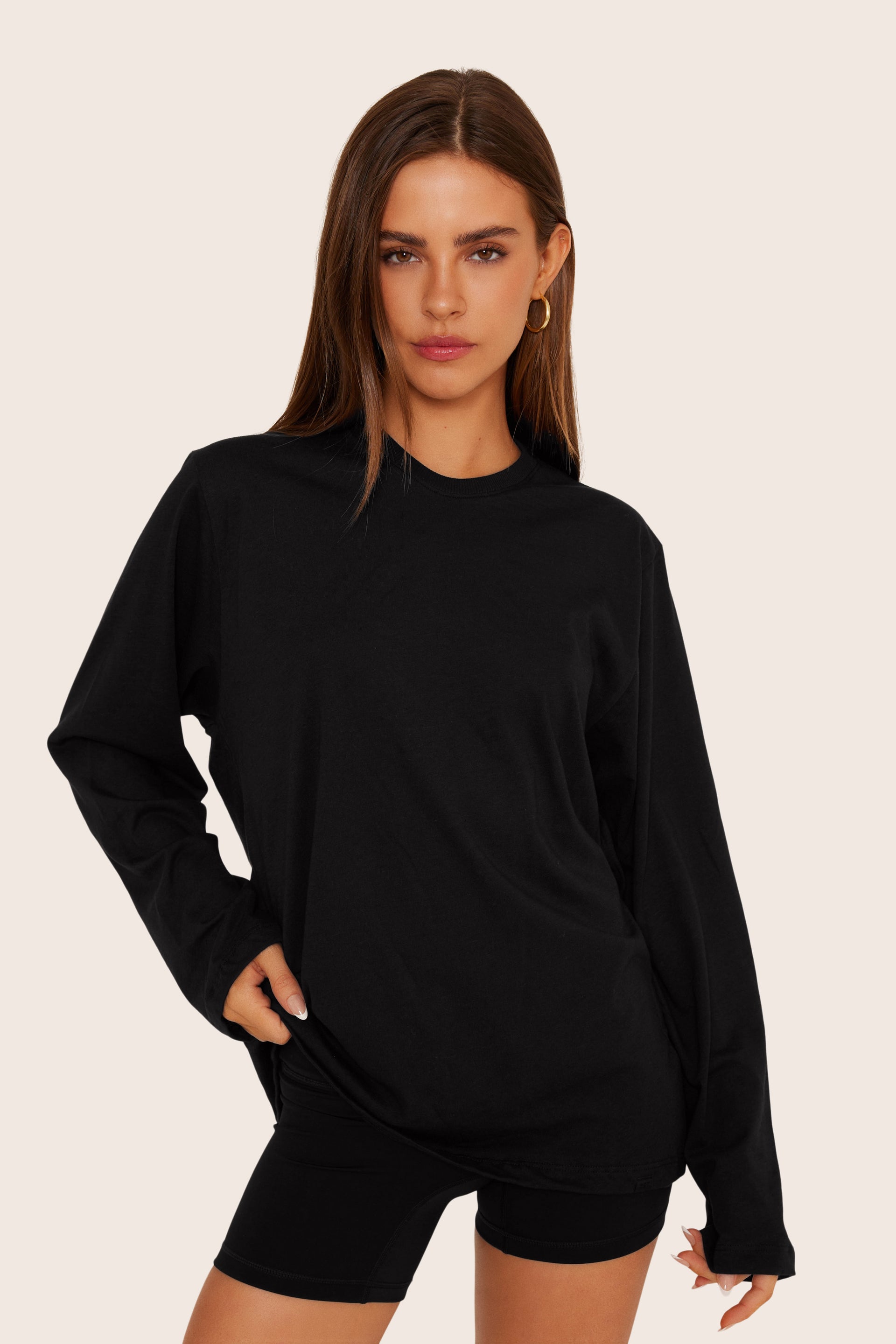SET™ CLASSIC COTTON DAILY LONG SLEEVE IN ONYX
