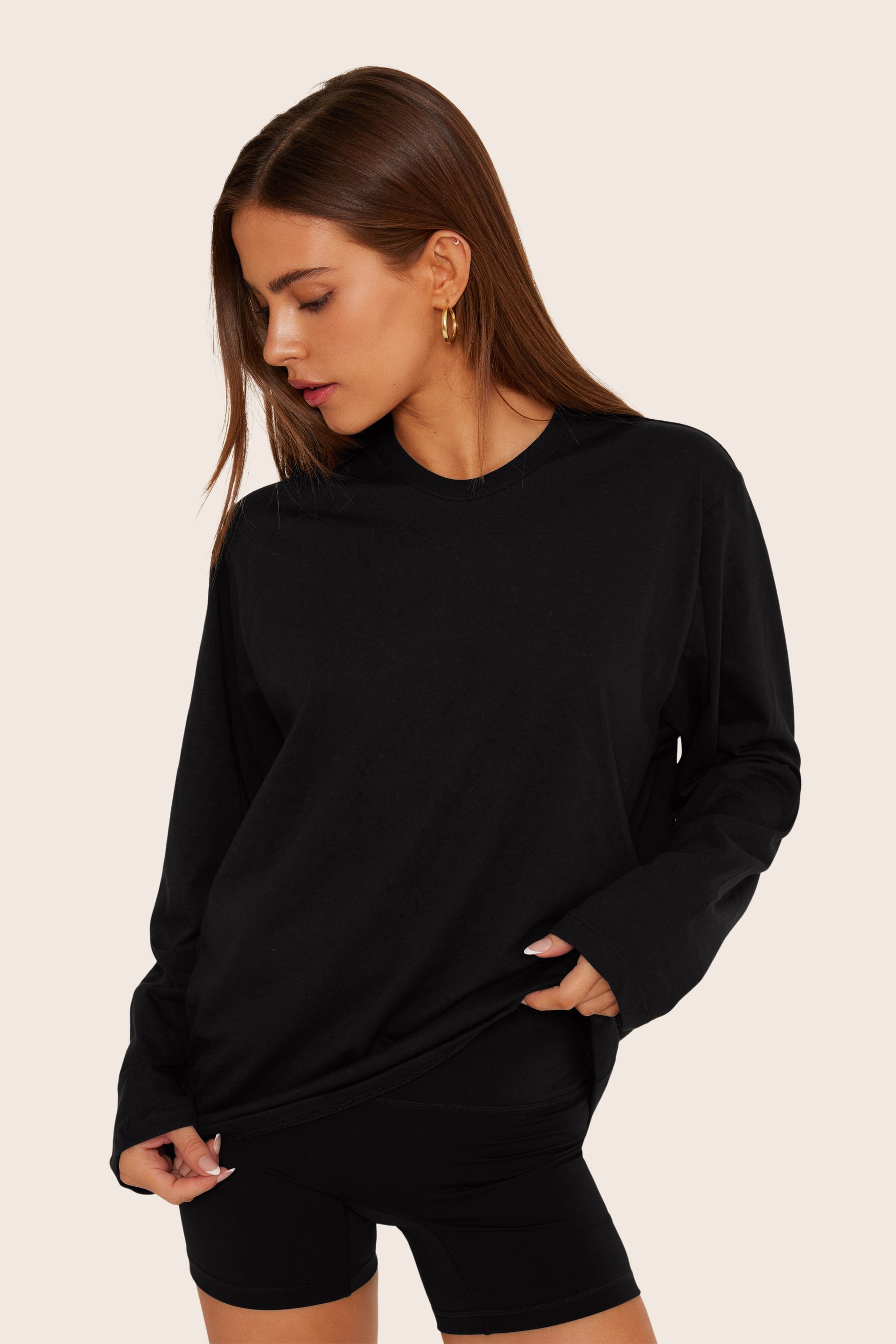 SET™ CLASSIC COTTON DAILY LONG SLEEVE IN ONYX