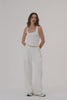 MODEL WEARS SET™ HEAVY COTTON EASY PANTS™ (NEW) IN BLANC