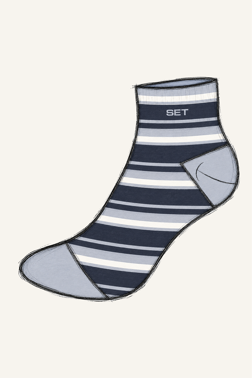 SET STRIPE SHORTY GRIP SOCKS - BIRDIE
