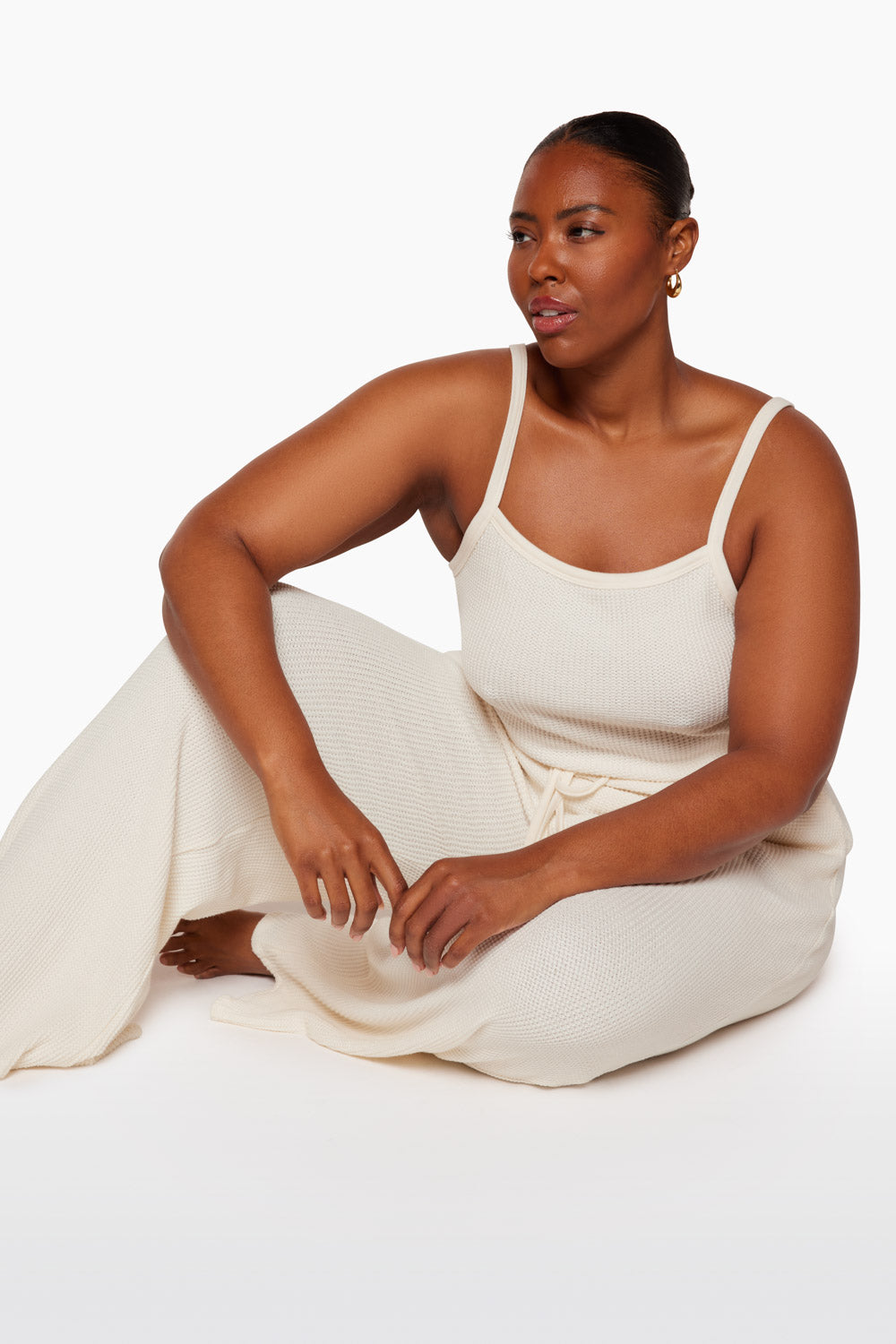 LOUNGE CAMI JUMPSUIT - BLANC Featured Image